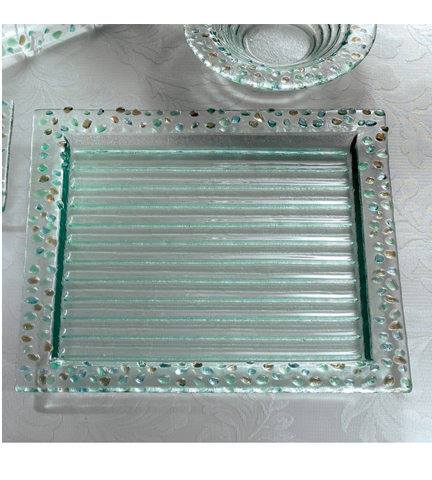 Pebbles Collection Square Tray 14" Sq.
